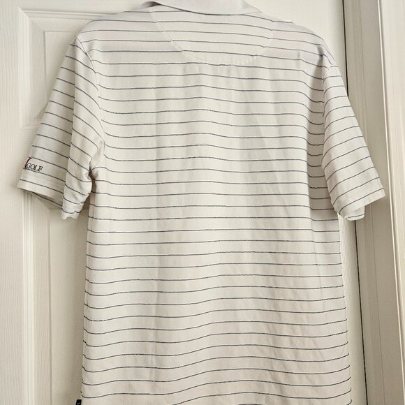 White Striped Men's WeirGolf Short Sleeve Polo with buttons size‎ S - Picture 9 of 9